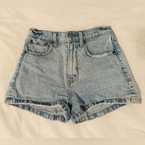 Abercrombie & Fitch Light Blue High Rise Mom short